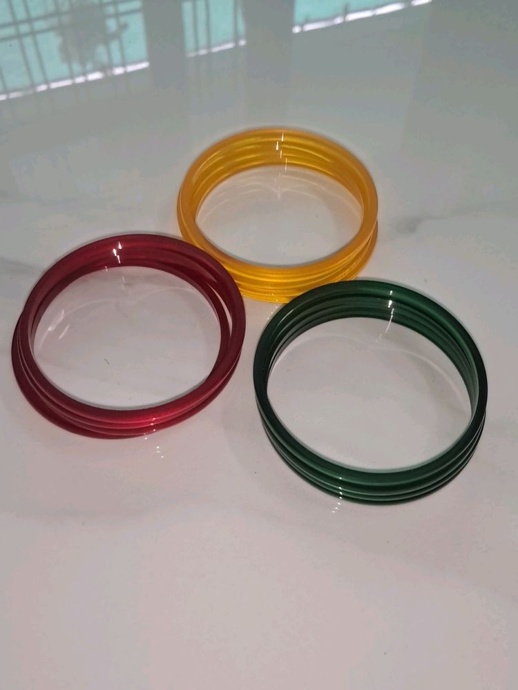 Plastic Bangles 3 Colour 2 Pack