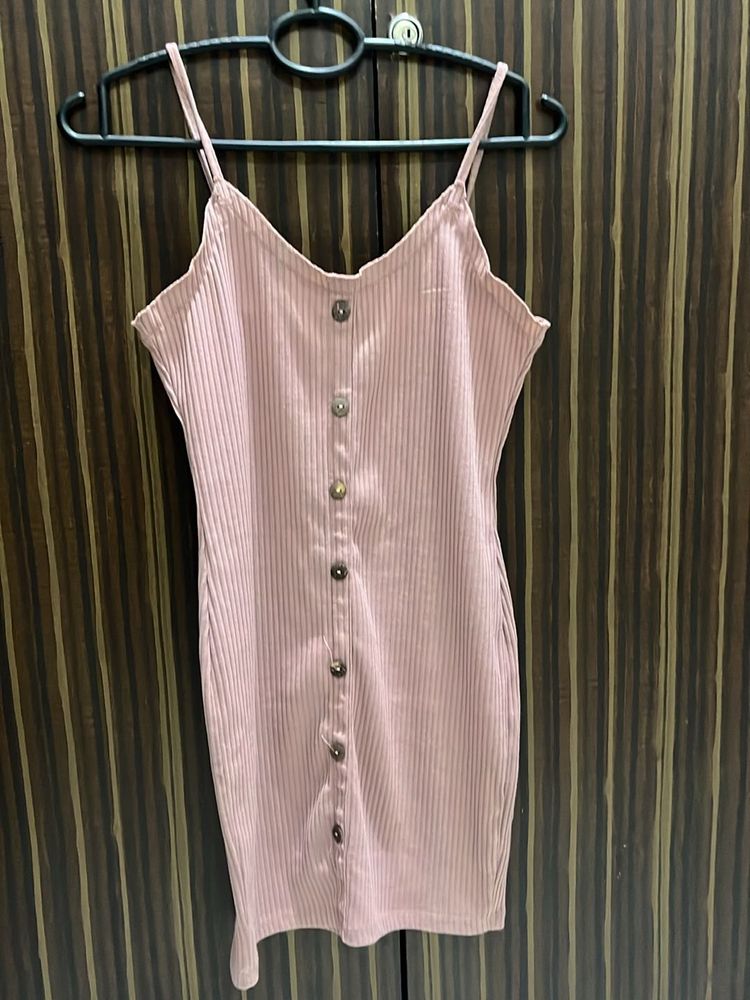 Pink Bodycon Casual Dress