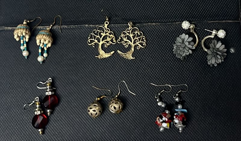 6 Pair Of Earrings With Freebies