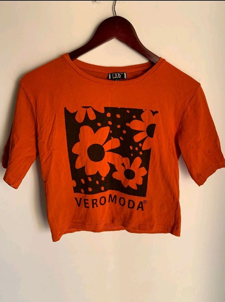 Women Orange Veromoda T Shirt