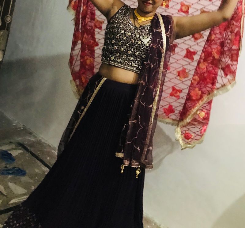 Purple Color Langa Choli