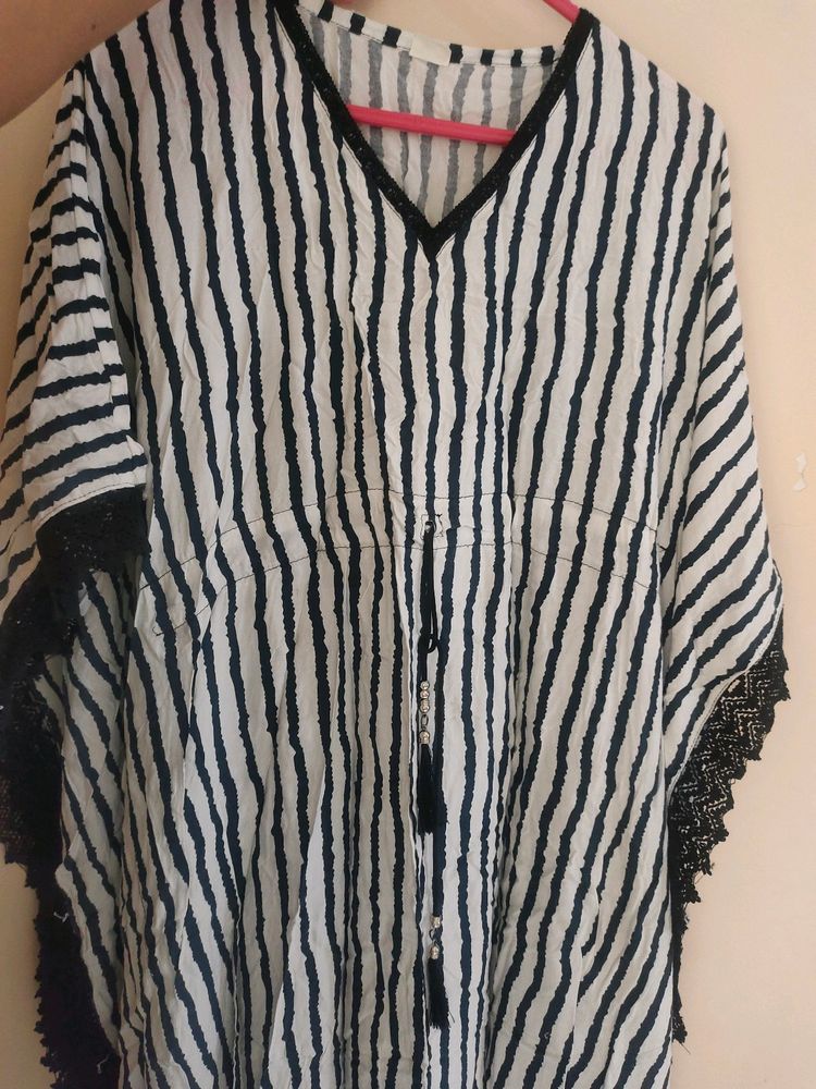 Black And White Kaftan