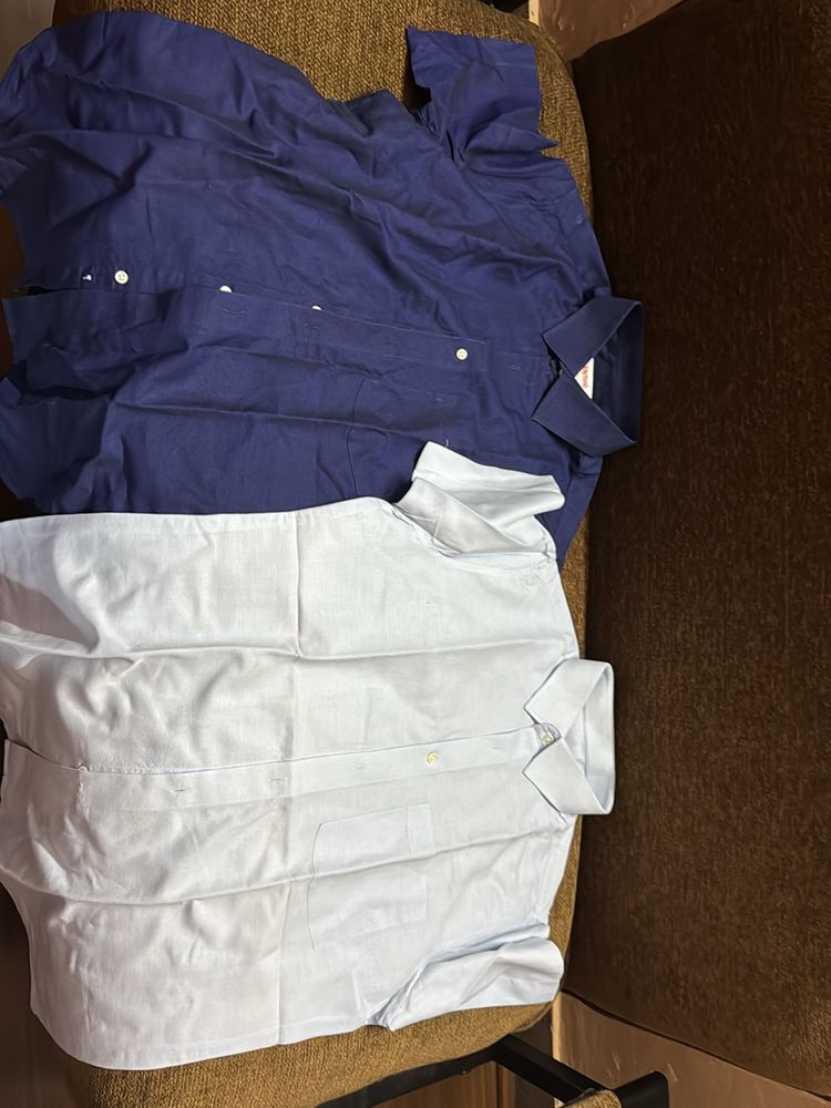 Blended Stitched Linen Shirts - Half Sleeves