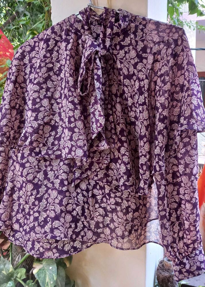 Mauve Printed Fashionable Top