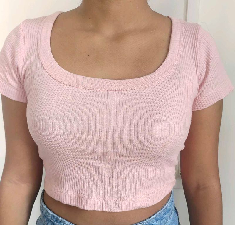 Baby Pink Crop Top