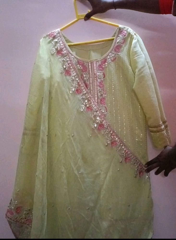 Stitched Salwar Suit With Gota PattiKurta