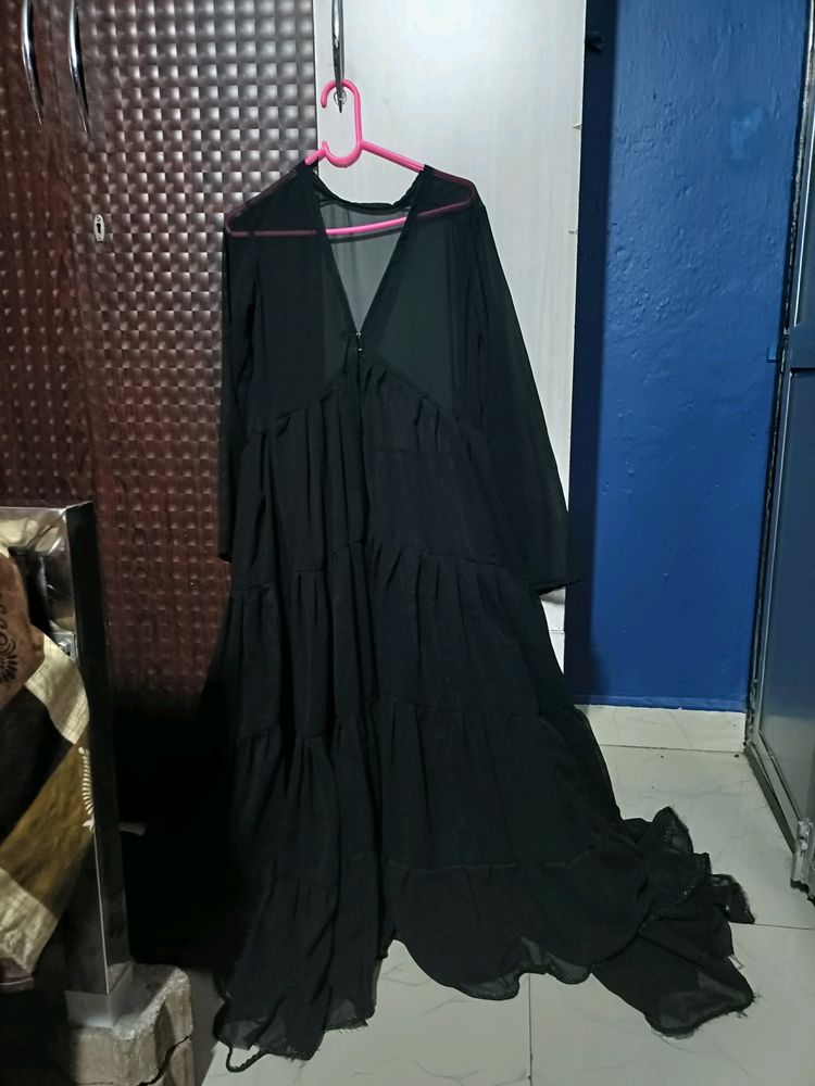 Shrug Abaya With Heavy Flare