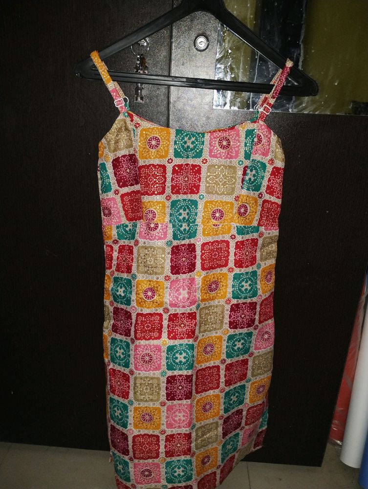 Beautiful Multicolour Kurti Hand stich Design