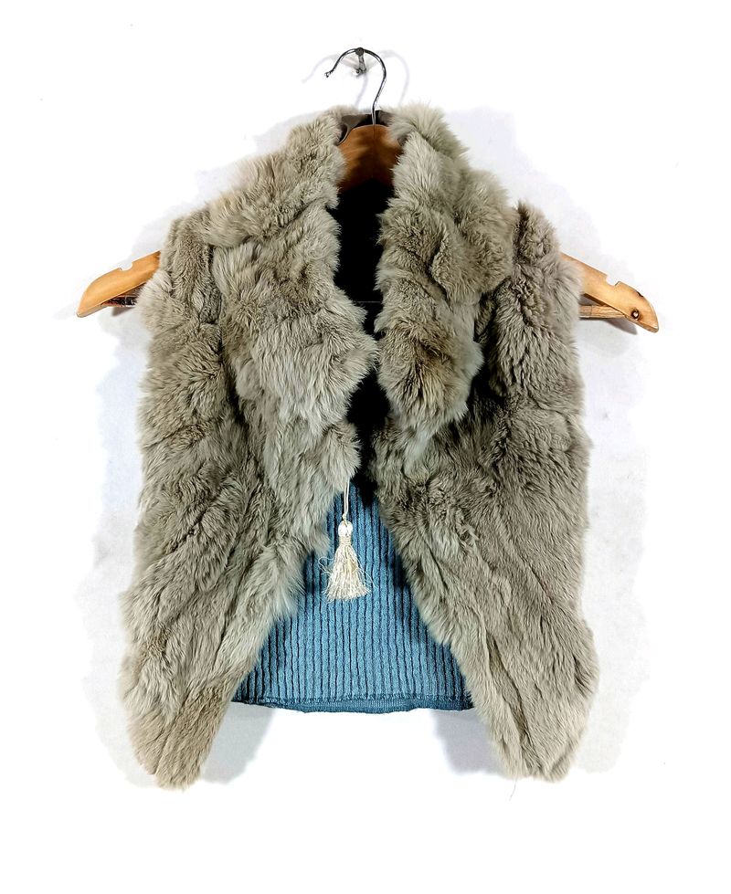 Furry Pastel Blue Coat (Girls)