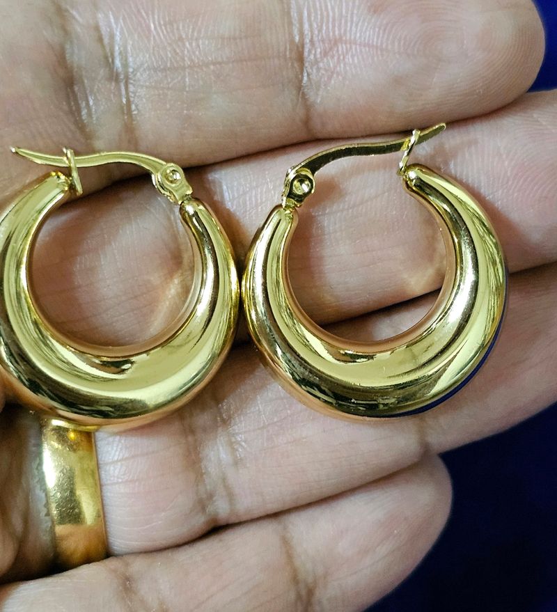 Anti-tarnish Earrings Hoops