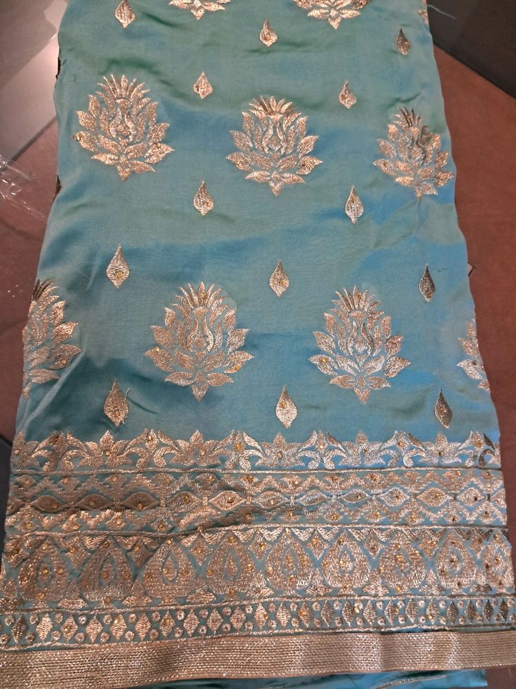 Zari Work Silk Blend Unstitched