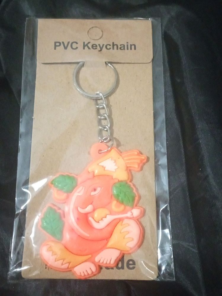 A Lord Ganesha Rubber keychain