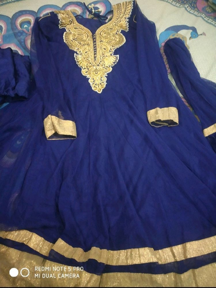 Bust Size 34 Navy Blue Colour Party Wear Dress 👗n