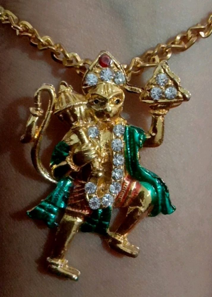 Hanumanji Locket And Chain Gold Covering