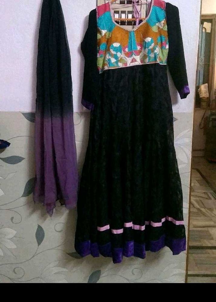 Black Frock With Duppta