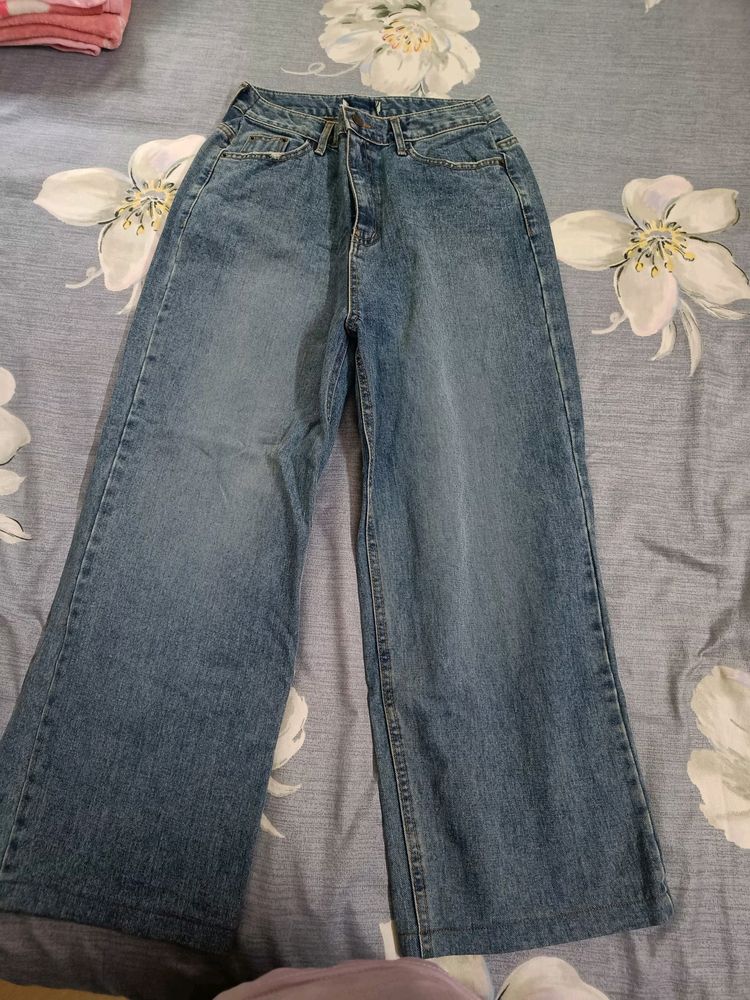 Blue Wide Leg Jeans