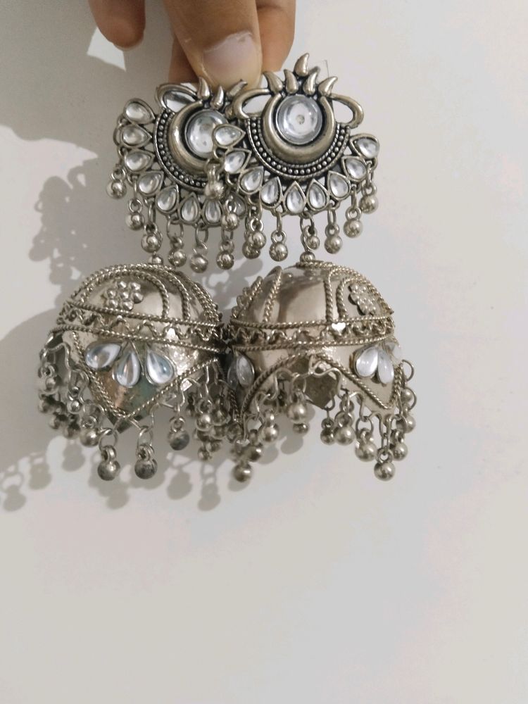 Silver Colour Earrings