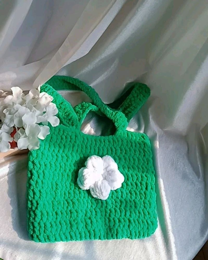 Crochet Green Bag