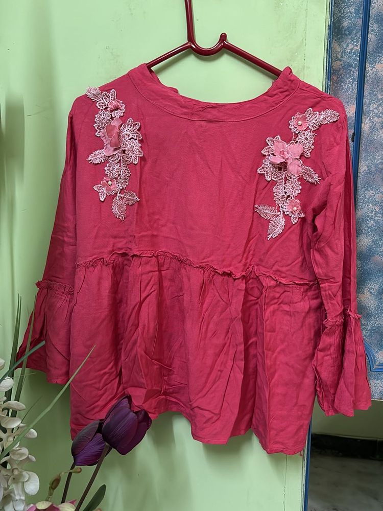 Pink tunic top