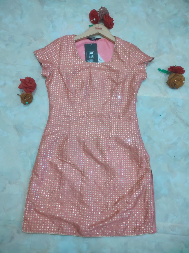 Sequence Kurti For . Onion Pink . Beautiful