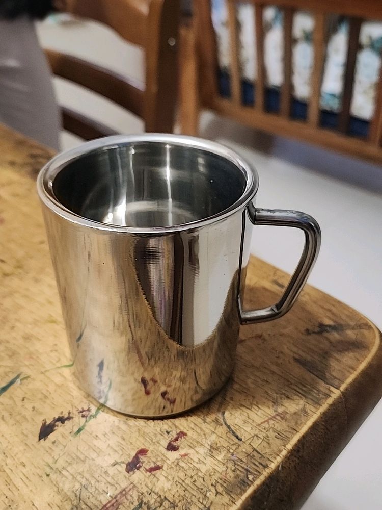 Set of 2 Steel Cups Brand New