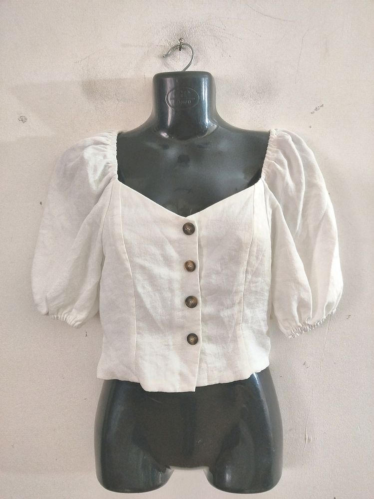 White Cropped Top ( Women)