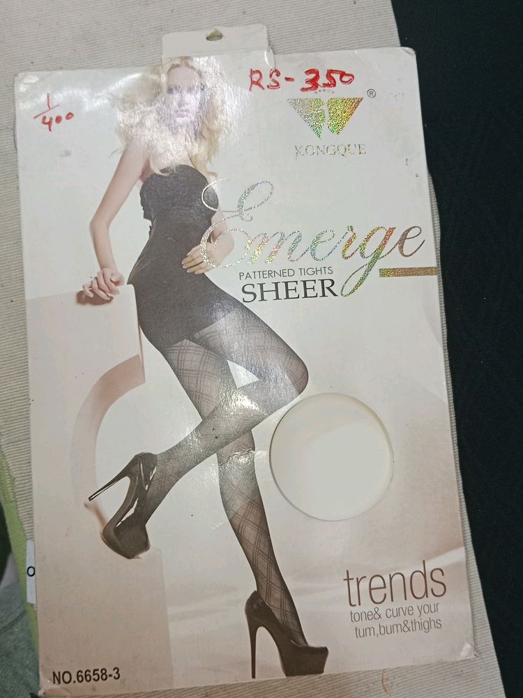 Emerge Patterned Tights Sheer