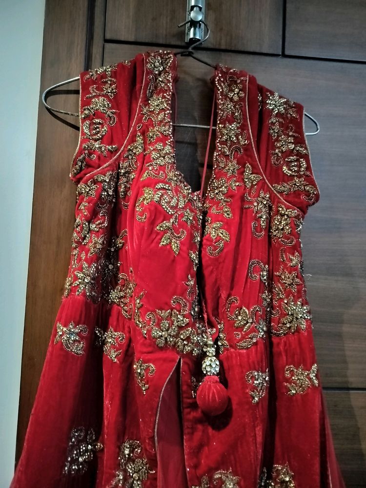 A Red Colour Suit-type Lehenga