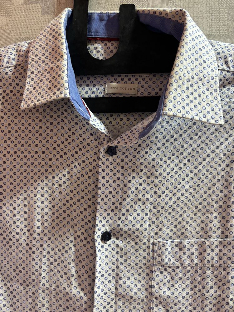 White Dotted Formal Shirt