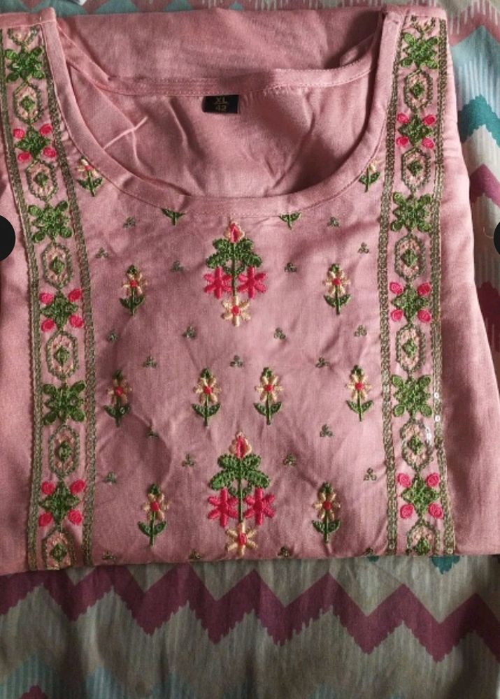 Rayon Embroidery Kurti