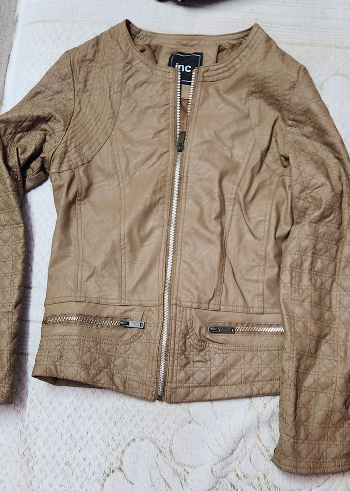 Brown Colur Lether Jacket