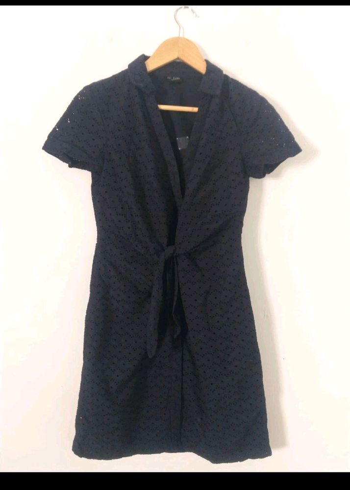 Navy Blue Summer Cotton Dress