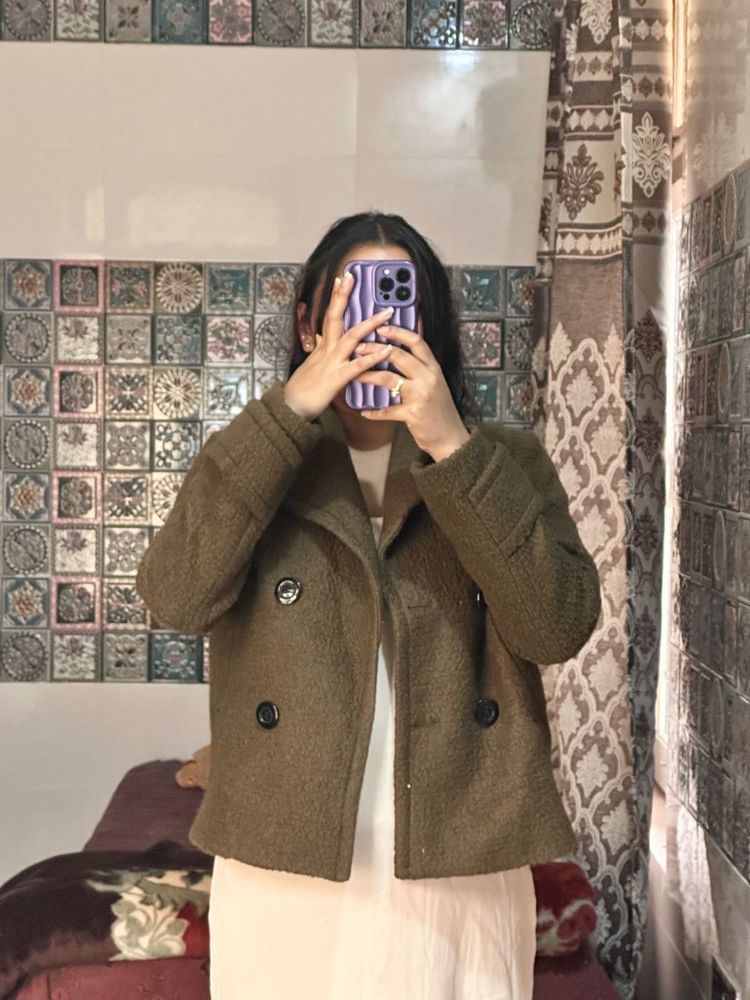 ✨🔥H&M Olive Green Coat ✨🔥