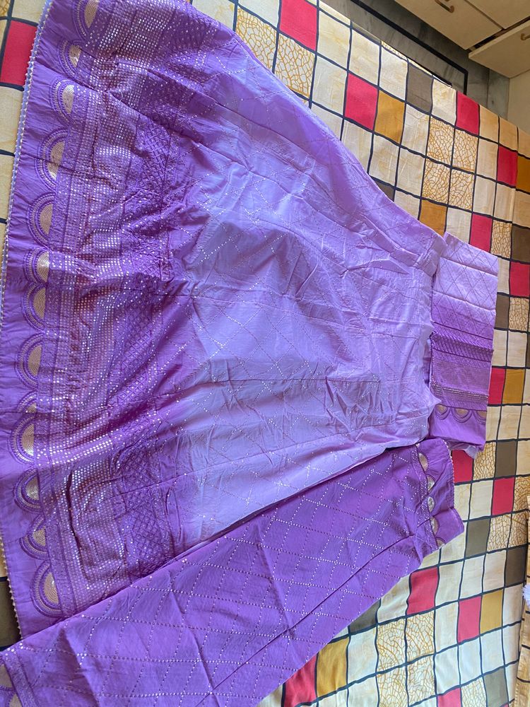 Brand New Purple  Lehenga With Unstiched Blouse