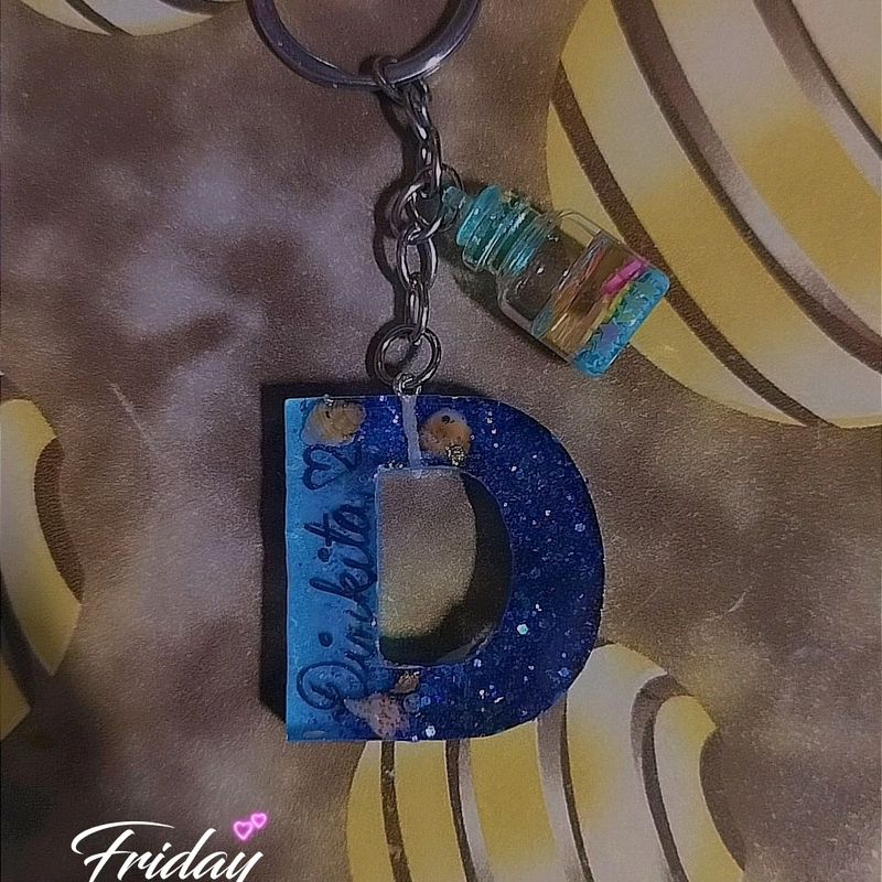 Customized Resin Name Keychain