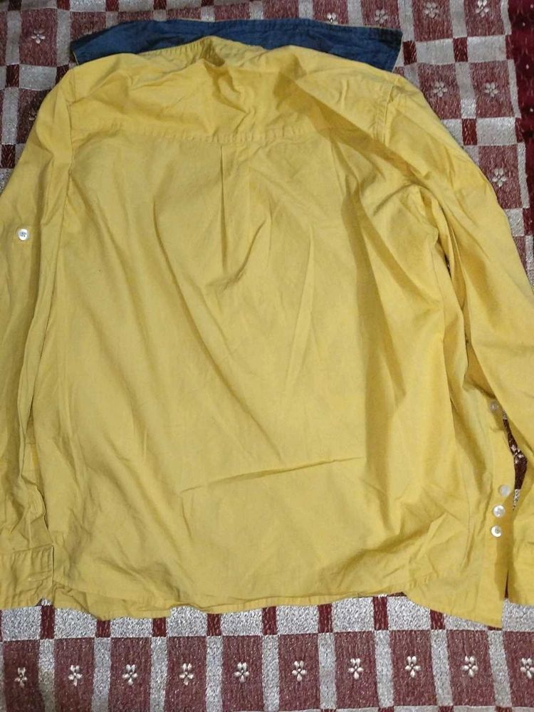 Yellow Shirt, Brand= United Colors Of Benetton