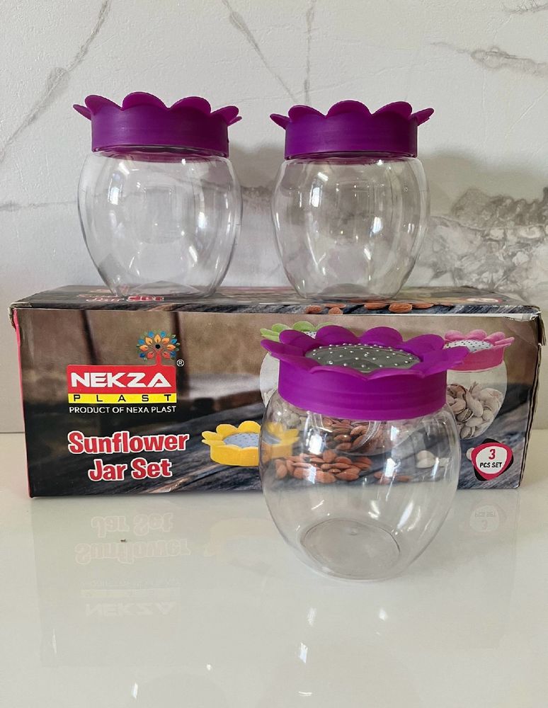 3Pcs Sunflower Jar Set