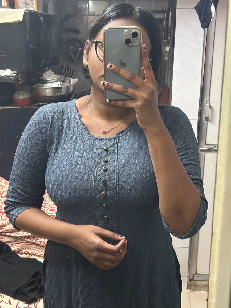 Premium Chikankari Kurti 🩶