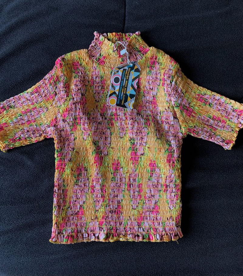 Smocking Floral Top