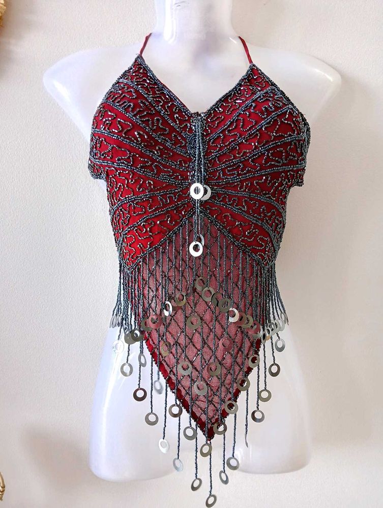 Stunning Heavy Beaded Party Wear Top