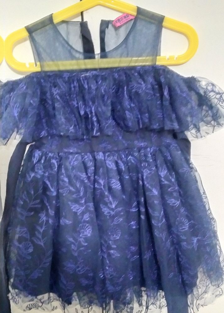 Navy Blue Frock Of 3 To 4 Years