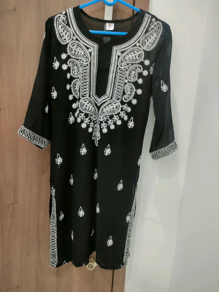 Black Chikankari Kurta🖤