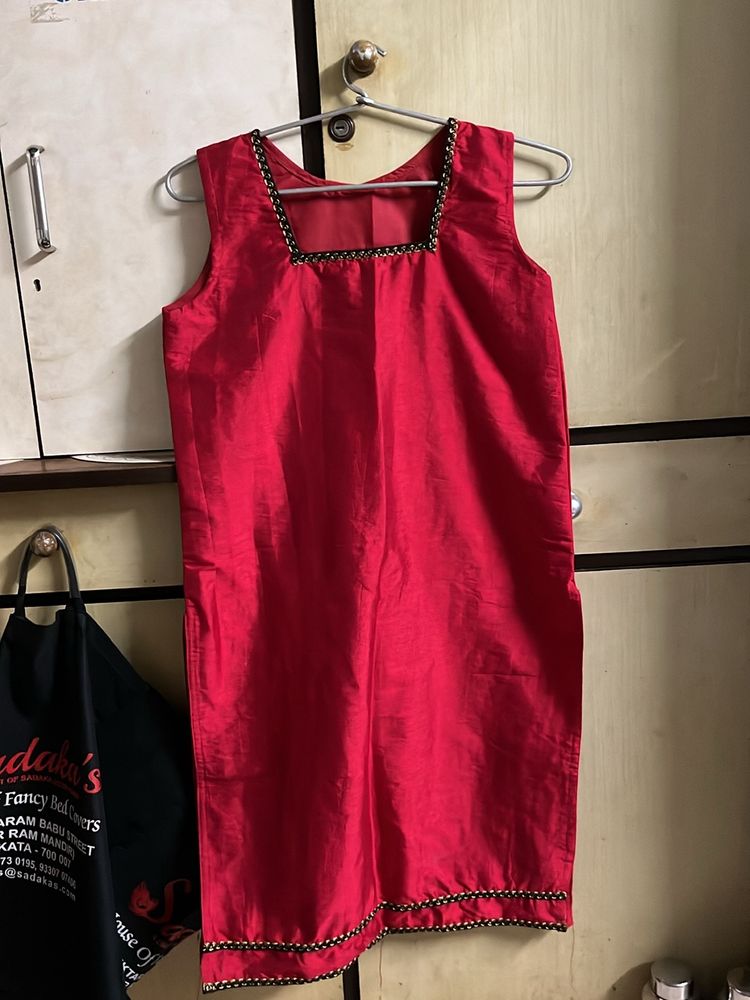 New Plain Red Kurti