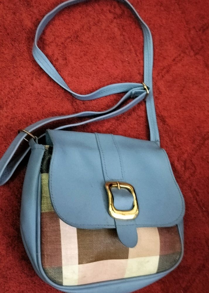 Blue Colour Sling Bag