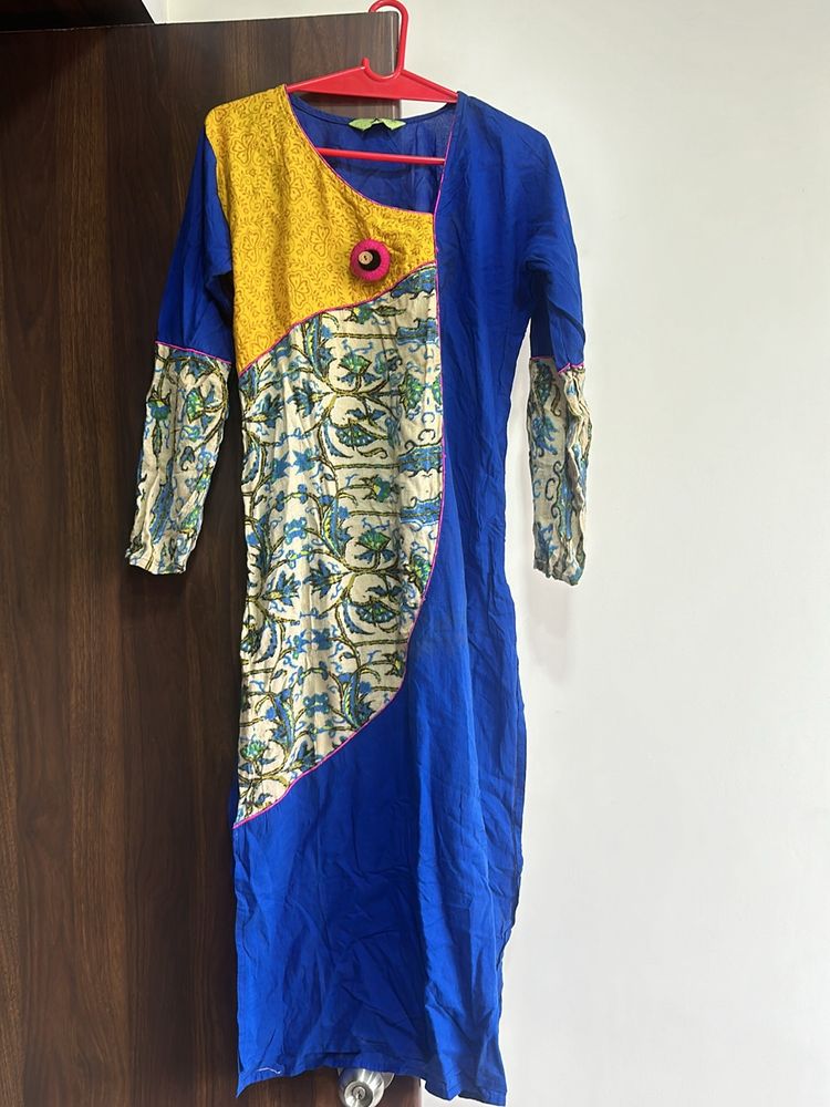 Blue Beige Kurta