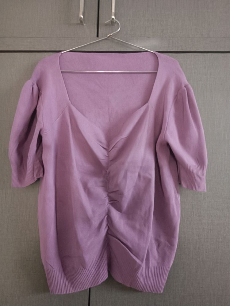 Lavender Color Winter Top