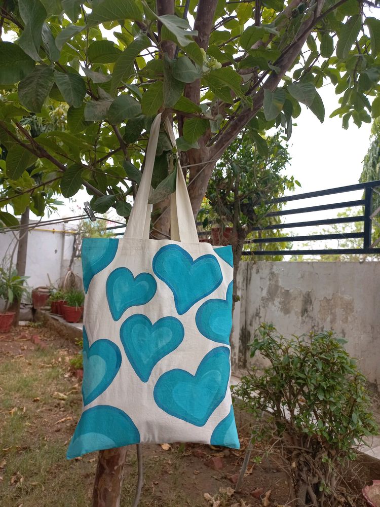 New Blue Hearts Tote Bag