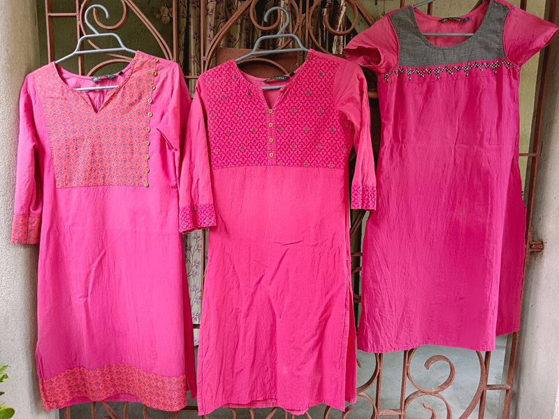 Combo Of 3 Branded Kurtas For Women