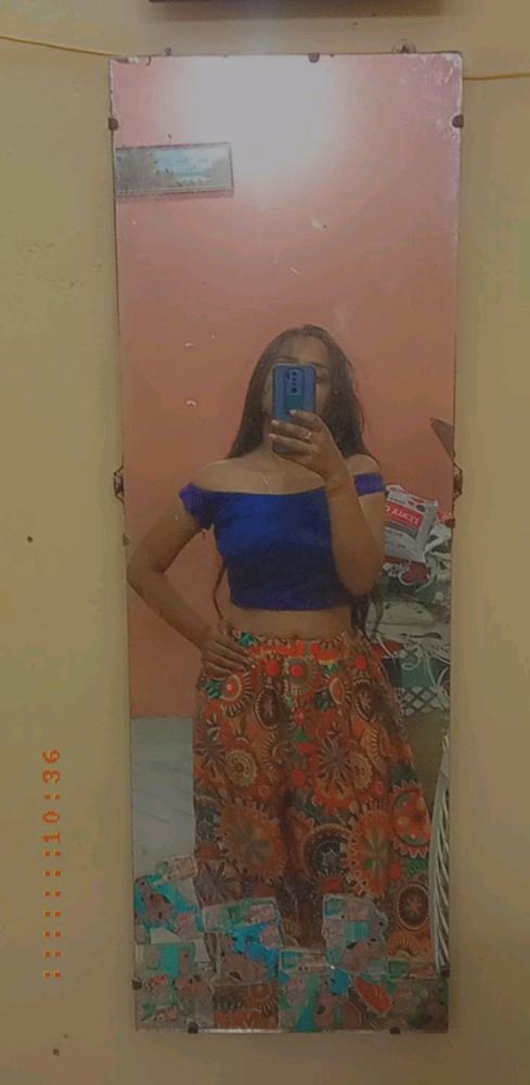 skirt with off shoulder blouse 👚