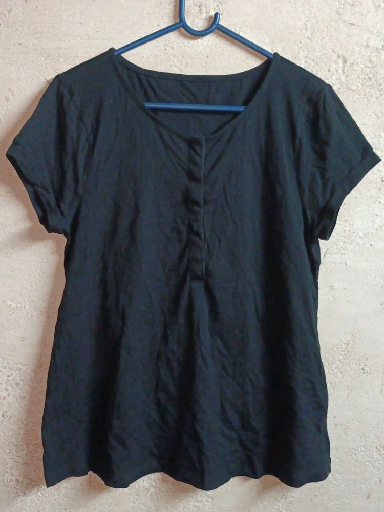 🇨🇳 Ladies Casual Top Half-sleeve Black